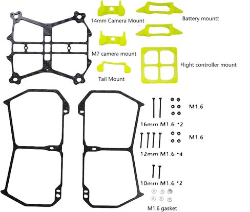 75 مللي متر انتهازي/مقلوب إطار من ألياف الكربون لـ Happymodel Mobula7 مايكرو whoop فرش FPV سباق كوادكوبتر رباعية بدون طيار in Kuwait
