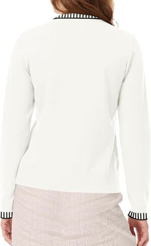 سترة نسائية 2024 غير رسمية بأكمام طويلة وفتحة رقبة مستديرة وأزرار للأسفل مفتوحة من الأمام فضفاضة متماسكة سترة جاكيتات معطف in Kuwait