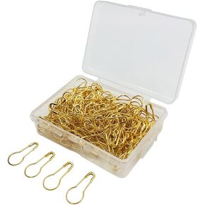 250 Pieces Metal Gourd Safety Pin, SourceTon 22mm / 0.87 Inch Bulb Pin Clothing Tag Pins Calabash Pin for Knitting and DIY Project with Storage Box(Bronze)