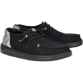 Hey Dude Women Wendy Boho Crochet Black/Black 7 Medium