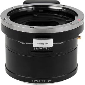 Fotodiox Pro Lens Mount Shift Adapter - Compatible with Pentax 645 (P645) Mount Lens to Nikon Z-Mount Mirrorless Camera Body