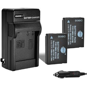 DSTE Replacement for 2X DMW-BCG10 DMW-BCG10E Battery + DC57 Travel and Car Charger Adapter Compatible Panasonic Lumix DMC-ZS10 ZS15 ZS19 ZS20 ZS25 ZX3 TZ8 TZ10 TZ18 TZ19 TZ20 ZR1 ZR3 Camera