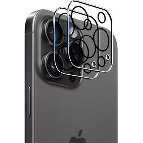 Screen Protector Compatible with iPhone 16 Pro Max, 2 Pcs Back Protector + 2 Pcs Camera Lens Protector, Ultra HD Glass, Anti-Scratch, Easy Installation