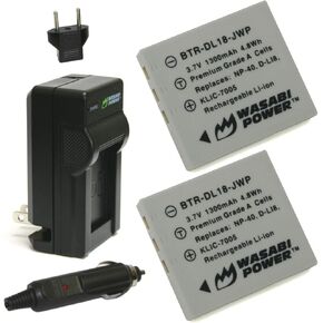 Wasabi Power Battery (2-Pack) and Charger for Fujifilm NP-40, NP-40N and Fuji FinePix F402, F403, F420, F455, F460, F470, F480, F610, F650, F700, F710, F810, F811, J50, V10, Z1, Z2, Z3, Z5fd