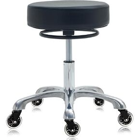 Swivel Rolling Stool Chair Aesthetic Work Chair Stool for Spa Massage Manicure Shop Larger Seat Heavy Duty (400lb Load Capacity)