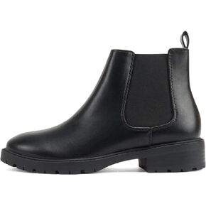 Soda “HOPPER" ~ Women Round Toe Double Elastic Gore Lug Sole Low Heel Chelsea Ankle Boot Bootie