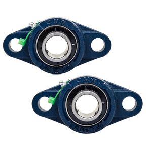 Jeremywell UCFL204-12 Pillow Block Bearing (4 Pack), 3/4 inch Bore, 2-Bolt Flange Mounted, Solid Base, Self-Alignment