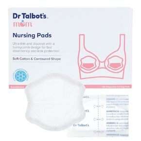 Dr. Talbot's Mom Ultra-Thin Disposable Nursing Pads – Postpartum & Breastfeeding Essentials, Soft Cotton Honeycomb Design for Fast Absorbency & Leak Protection, 100 Count