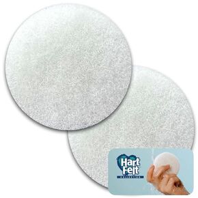 HartFelt Facial Scrub Round Exfoliating Skin Care Sponge Pad, Made in USA, Home Facial, Use with Favorite Cream, 4 Count