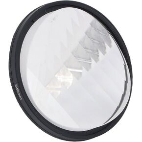 Linear Glass Prism Camera Filter, Linear Glass Prism Lens Coating Repetitive Image Photography Foreground Blur Prism Filter, Glass Prism Special Effects Filter (58mm)