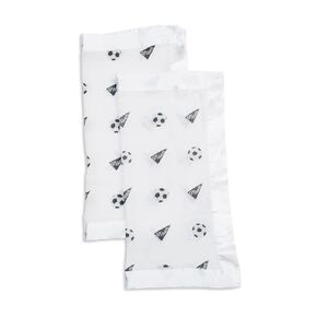 Lulujo Baby Security Blanket Soft Breathable Cotton Muslin Baby Blanket, 16" x 16" Soccer