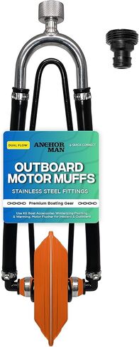 Anchor Man Boat Motor Muffs – Dual Feed Muff Style Boat Motor Flusher, Antifreeze Kit Boat Accessories Winterizing Flushing & Warming. Motor Flush Kit for Inboard & Outboard (Blue) in Kuwait