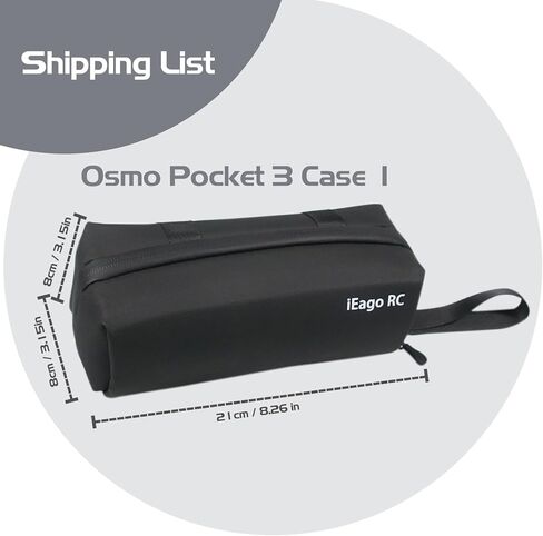 حقيبة حمل Osmo Pocket 3، حقيبة حمل صلبة محمولة للسفر من جلد البولي يوريثان حقيبة تخزين مقاومة للماء لملحقات DJI Osmo Pocket 3 Creator Combo in Kuwait