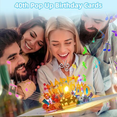 بطاقات عيد ميلاد موسيقية على شكل حورية البحر للفتيات والأطفال والابنة - بطاقات تهنئة بعيد ميلاد ثلاثية الأبعاد مع ضوء ملون وشمعة منفوخة وموسيقى عيد ميلاد للفتيات من سن 1 إلى 13 عامًا... in Kuwait