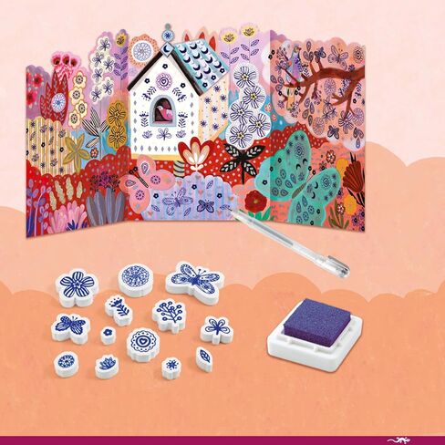 DJECO LGA Multi-Activity Craft Kit - Arts & Craft for Kids - Fun & Creative Activity for Family & Friends - Educational Coloring Art for Children 6+ Years Girls & Boys - The Flower Garden in Saudi Arabia