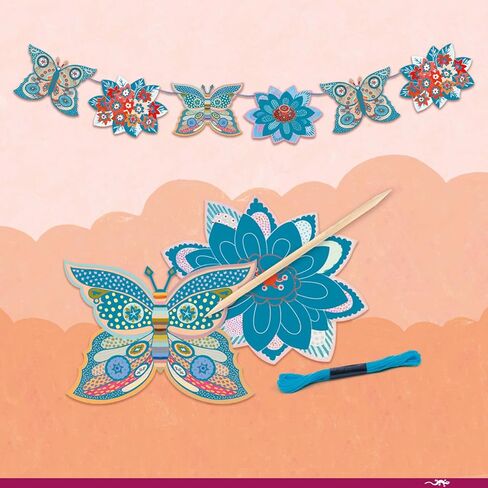 DJECO LGA Multi-Activity Craft Kit - Arts & Craft for Kids - Fun & Creative Activity for Family & Friends - Educational Coloring Art for Children 6+ Years Girls & Boys - The Flower Garden in Saudi Arabia