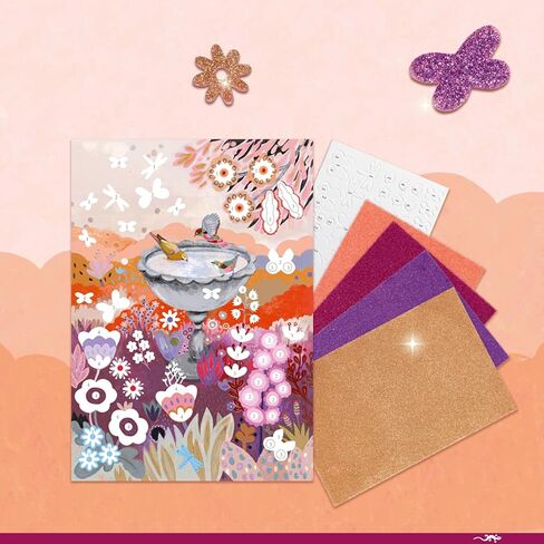 DJECO LGA Multi-Activity Craft Kit - Arts & Craft for Kids - Fun & Creative Activity for Family & Friends - Educational Coloring Art for Children 6+ Years Girls & Boys - The Flower Garden in Saudi Arabia