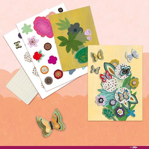 DJECO LGA Multi-Activity Craft Kit - Arts & Craft for Kids - Fun & Creative Activity for Family & Friends - Educational Coloring Art for Children 6+ Years Girls & Boys - The Flower Garden in Saudi Arabia