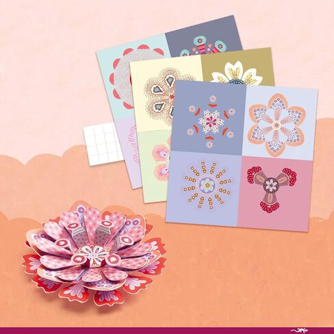 مجموعة الحرف اليدوية متعددة الأنشطة LGA من DJECO - الفنون والحرف اليدوية للأطفال - نشاط ممتع وإبداعي للعائلة والأصدقاء - فن التلوين التعليمي للأطفال من سن 6 سنوات فما فوق للفتيات والأولاد - حديقة الزهور in Kuwait