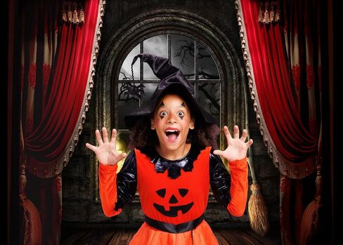 7X5FT Halloween Backdrop Red Halloween Photo Backdrop Scary Haunted House Background Halloween Party Decoration Banner F82 in Saudi Arabia