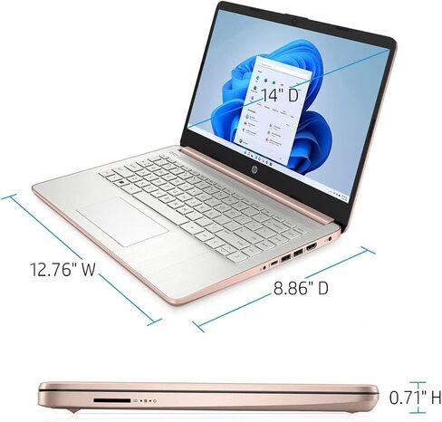 HP 14" Chromebook, HD Business Laptop, Intel Celeron N4120, 16GB RAM, 256 Storage(128GB eMMC with 5ave128GB Micro SD Card), HDMI, Wi-Fi, Chrome Os, Silver in Saudi Arabia