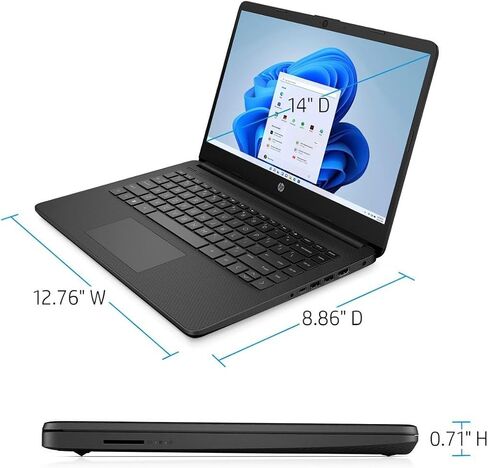 HP 14" Chromebook, HD Business Laptop, Intel Celeron N4120, 16GB RAM, 256 Storage(128GB eMMC with 5ave128GB Micro SD Card), HDMI, Wi-Fi, Chrome Os, Silver in Saudi Arabia