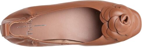 Linea Paolo - Nina - Womens Soft Slip on Ruched Leather Floral Ballet Flat in Saudi Arabia