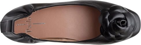 Linea Paolo - Nina - Womens Soft Slip on Ruched Leather Floral Ballet Flat in Saudi Arabia