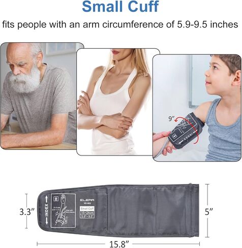 ELERA Extra Large Blood Pressure Cuff (9"-20.5" | 22-52cm) - XL Replacement BP Cuff for Big Arms, Compatible with Omron BP Monitors, Adult Cuff Only - 4 Connectors in Saudi Arabia