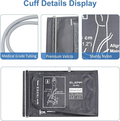 ELERA Extra Large Blood Pressure Cuff (9"-20.5" | 22-52cm) - XL Replacement BP Cuff for Big Arms, Compatible with Omron BP Monitors, Adult Cuff Only - 4 Connectors in Saudi Arabia