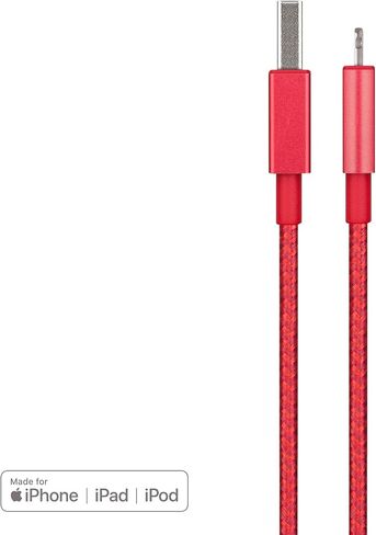 كابل Moshi Integra USB-A إلى Lightning بطول 4 أقدام/1.2 متر، شاحن iPhone، معتمد من MFi، جدائل نايلون باليستية، متوافق مع iPhone 12، AirPods Pro، iPad، رمادي تيتانيوم in Kuwait
