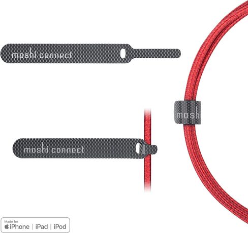 كابل Moshi Integra USB-A إلى Lightning بطول 4 أقدام/1.2 متر، شاحن iPhone، معتمد من MFi، جدائل نايلون باليستية، متوافق مع iPhone 12، AirPods Pro، iPad، رمادي تيتانيوم in Kuwait
