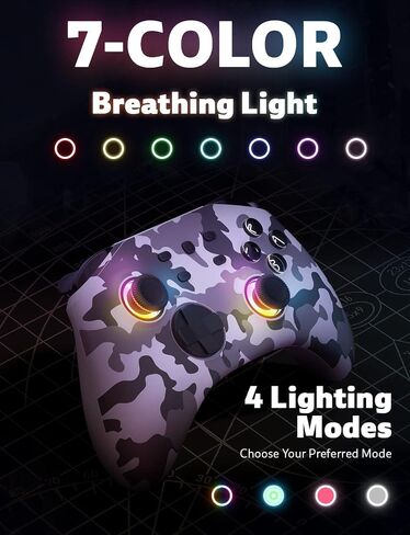 SIMGAL Wireless Switch Gamepad Controller, Universal Compatibility for Switch/Switch Lite/Switch OLED, Windows PC, iOS 13.4 and above, with RGB, Motion Control, Vibration and Turbo (Camo) in Saudi Arabia