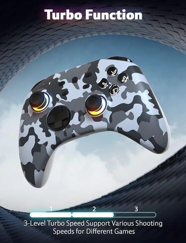 SIMGAL Wireless Switch Gamepad Controller, Universal Compatibility for Switch/Switch Lite/Switch OLED, Windows PC, iOS 13.4 and above, with RGB, Motion Control, Vibration and Turbo (Camo) in Saudi Arabia