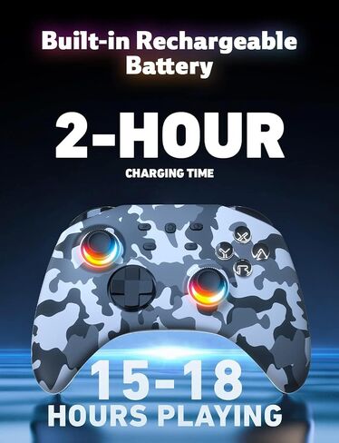 SIMGAL Wireless Switch Gamepad Controller, Universal Compatibility for Switch/Switch Lite/Switch OLED, Windows PC, iOS 13.4 and above, with RGB, Motion Control, Vibration and Turbo (Camo) in Saudi Arabia