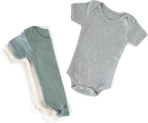 سالوبيت Laas مصنوع من القطن العضوي بنسبة 100%، معتمد من GOTS، قطعة واحدة، كم قصير، للأطفال، للجنسين in Kuwait