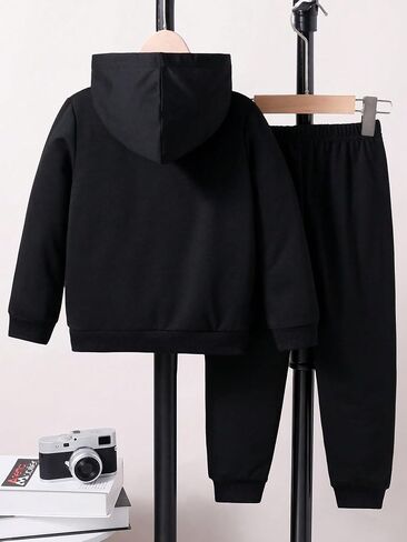SOLY HUX Toddler Boy's 2 Piece Outfits Letter Graphic Long Sleeve Hoodies Tops and Sweatpants Set in Saudi Arabia