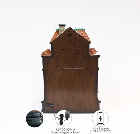 MOMENTS IN TIME 17.1" H Christmas Decor Cuckoo Clock with Christmas Village Scene, with LED Lights, Christmas Music, and Animation - Power Adapter (included) in Kuwait