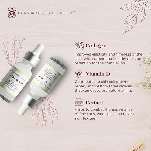 Measurable Difference Collagen + Retinol Serum, 1 oz - Anti-Aging Face Serum - Strengthen & Moisturize Skin, Restore Elasticity, Help Reduce Wrinkles, Fine Lines in Saudi Arabia