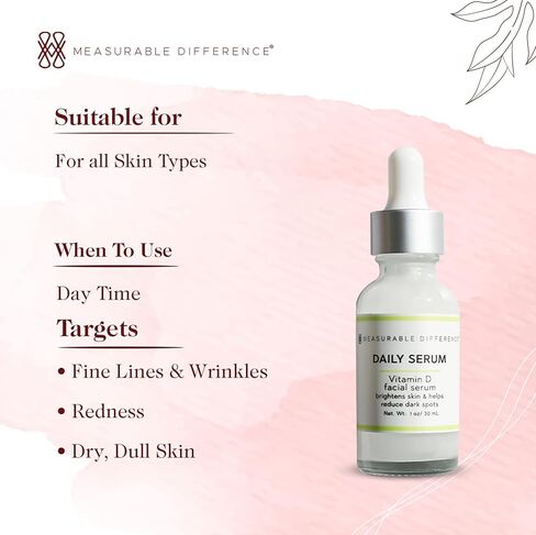 Measurable Difference Collagen + Retinol Serum, 1 oz - Anti-Aging Face Serum - Strengthen & Moisturize Skin, Restore Elasticity, Help Reduce Wrinkles, Fine Lines in Saudi Arabia