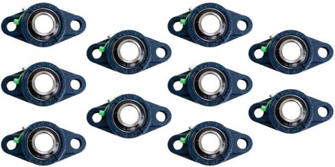 Jeremywell UCFL204-12 Pillow Block Bearing (4 Pack), 3/4 inch Bore, 2-Bolt Flange Mounted, Solid Base, Self-Alignment in Kuwait