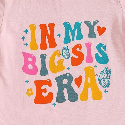 Canis Big Sister Little Sister Matching Outfit Shirt Set in My Big/Lil Sis Era Long Sleeve T-shirt and Bodysuit in Saudi Arabia