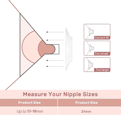 شفرات بديلة NCVI مقاس 21 مم، ملحقات مضخة الثدي المتوافقة مع مضخة الثدي القابلة للارتداء NCVI 8770، خالية من مادة BPA، قطعتان in Kuwait