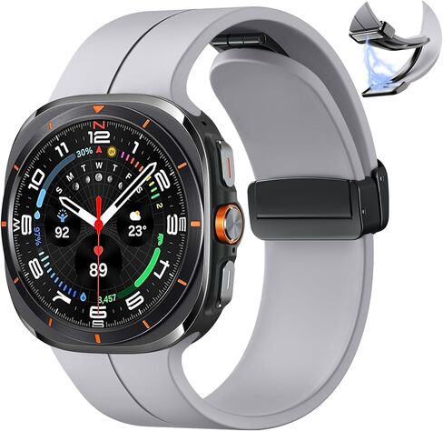Sport Band Compatible with Samsung Galaxy Watch Ultra Band 47mm (2024) Men Women, Breathable Soft Silicone Waterproof Strong Magnetic Closure Replacement Strap for Galaxy Watch Ultra Bands in Saudi Arabia