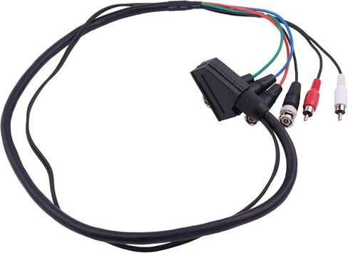 أنثى RGB Euro SCART إلى 4 RGB BNC محول كابل ألعاب الصوت والفيديو متوافق مع Sega Genesis Saturn Super Nintendo Neo Geo PlayStation والأنظمة الأخرى التي تنتج RGB عبر SCART in Saudi Arabia