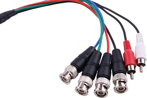 أنثى RGB Euro SCART إلى 4 RGB BNC محول كابل ألعاب الصوت والفيديو متوافق مع Sega Genesis Saturn Super Nintendo Neo Geo PlayStation والأنظمة الأخرى التي تنتج RGB عبر SCART in Saudi Arabia