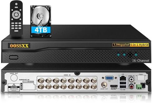 OOSSXX DVR 8-Channel Hybrid Capability 5-in-1 Digital Video Recorder 5.0MP HD Video Surveillance DVR Recorder AHD/Analog/TVI/CVBS/IP Security Camera System,2TB in Saudi Arabia