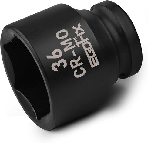 1/2" Drive Deep Impact Socket, 36mm Metric Socket, Axle Nut Socket CR-MO 6 Point for Easy Removal of Axle Shaft Nuts in Saudi Arabia