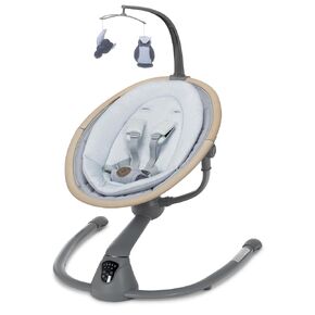 Maxi-Cosi Cassia Baby Swings for Infants: Smart Portable Baby Swing with Music, Lightweight & Foldable Baby Swing, 360 Rotation Infant Swing, Classic Graphite