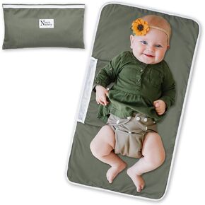 Nora's Nursery Portable Baby Diaper Changing Pad Mat - Waterproof - Sage